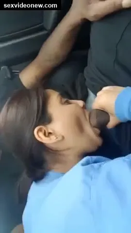 NRI office lady sucking jamaican black cock in CAR XXX