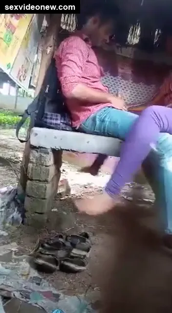 College girl fucked on bench near her college