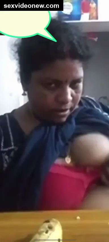 Telugu mom playing with her milky boobs