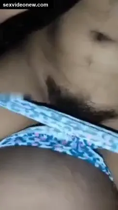 Hairy pussy cousin girl riding with smile!