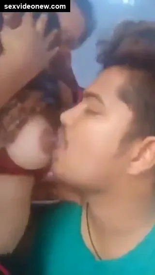 Hot housewife breastfed her young lover