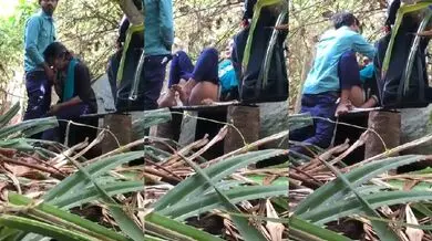 Young college girl full hot outdoor sex mms